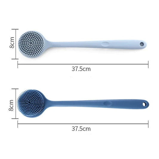 Silicone Body Scrubber with Long Handle | Back Brush For Shower