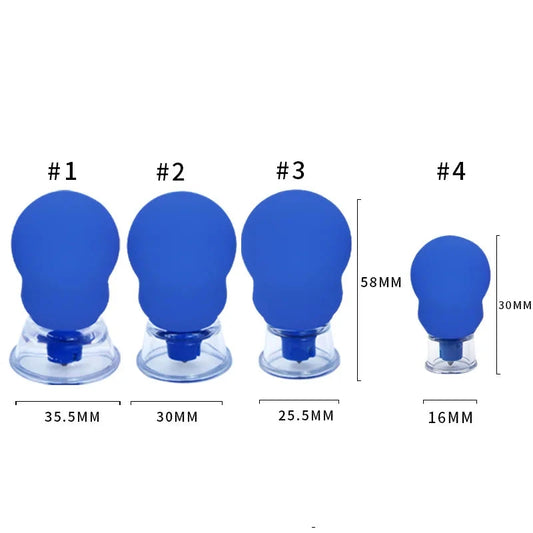 Blue 4-Piece Set | Five Element Needle Magnetic Cupping Device
