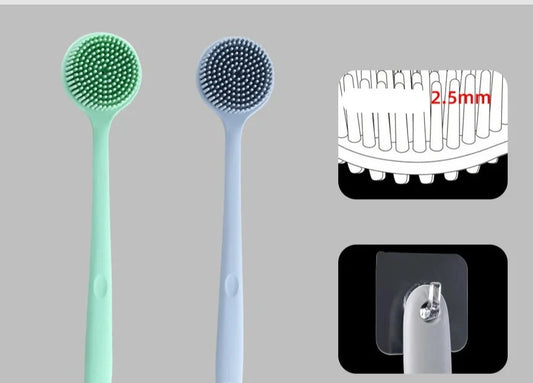 Silicone Body Scrubber with Long Handle | Back Brush For Shower