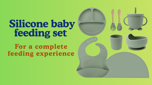 Silicone baby feeding set, BPA free baby feeding set, silicone baby meal set, silicone baby dinnerware set