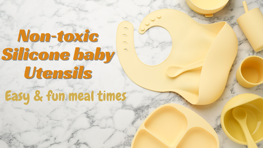 silicone baby utensils vs plastic, non toxic baby utensils and plates, baby safe silicone utensils, BPA free baby utensils