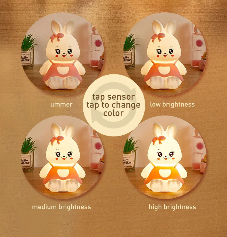 Bunny Silicone Night Light for Kids