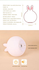 Cute Rabbit LED Silicone Night Light for Kids