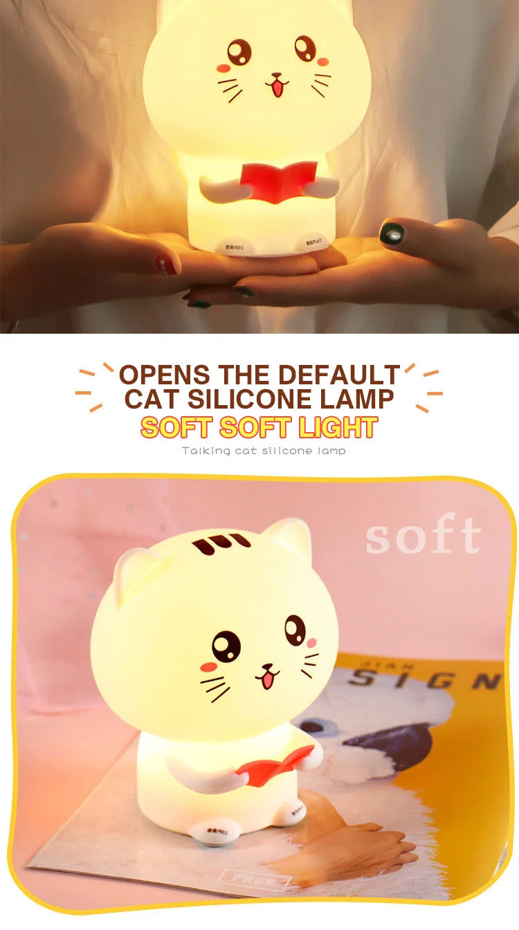 Cute Silicone Night Light with USB Charging Port