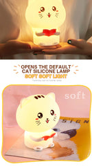 Cute Silicone Night Light with USB Charging Port