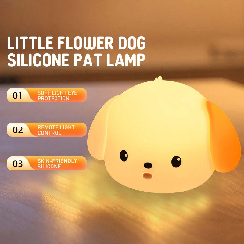 Soft Silicone Night Light - Cute Puppy