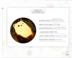 Cute Cat Silicone Night Lights