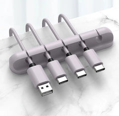 offwhite Silicone Cable Holder | Pack of five for best organization