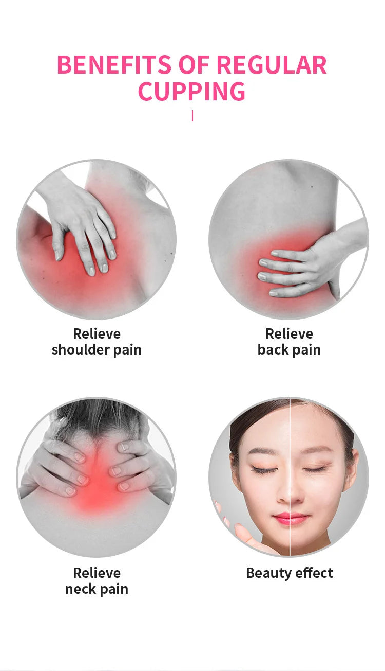 6 Cups Facial Cupping Set | Silicone Cupping Therapy Kit