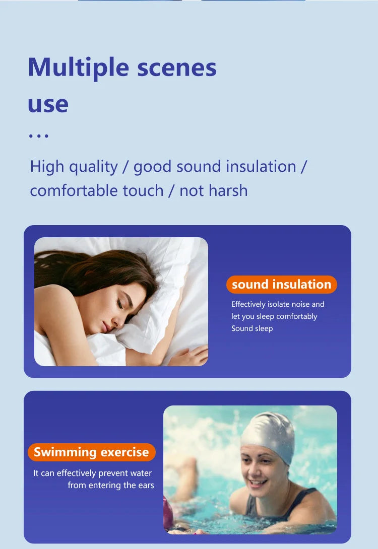 Soft Silicone Sleep Earbuds | Noise Reducing Earplugs
