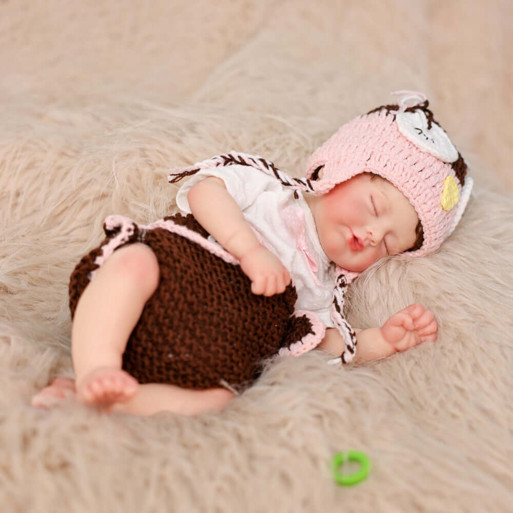 Pink Lucas & Pearl | Miniature Newborn Silicone Dolls