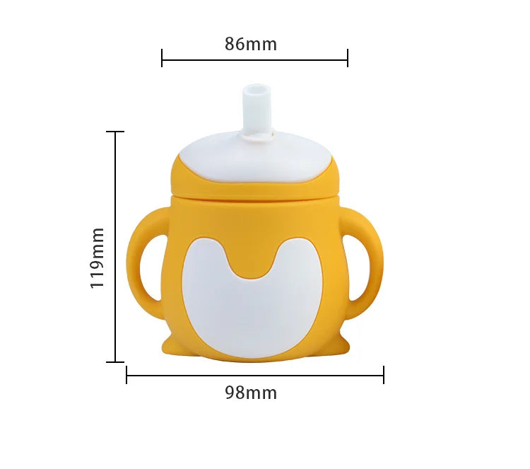 Cartoon Shaped Silicone Sippy cup for Newborn