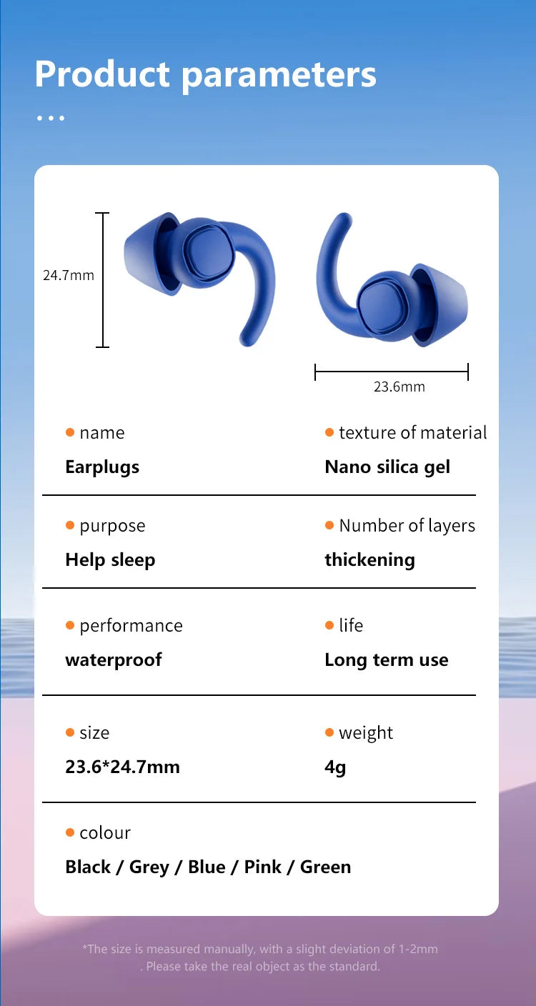 Soft Silicone Sleep Earbuds | Noise Reducing Earplugs