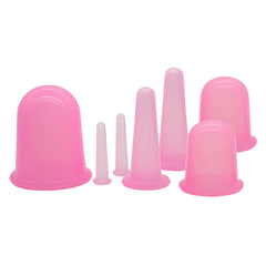 6 piece Pink 6 Cups Facial Cupping Set | Silicone Cupping Therapy Kit