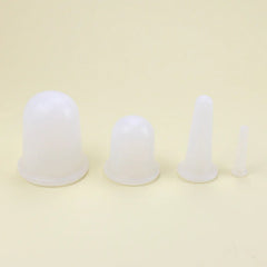 4 piece Transparent 6 Cups Facial Cupping Set | Silicone Cupping Therapy Kit