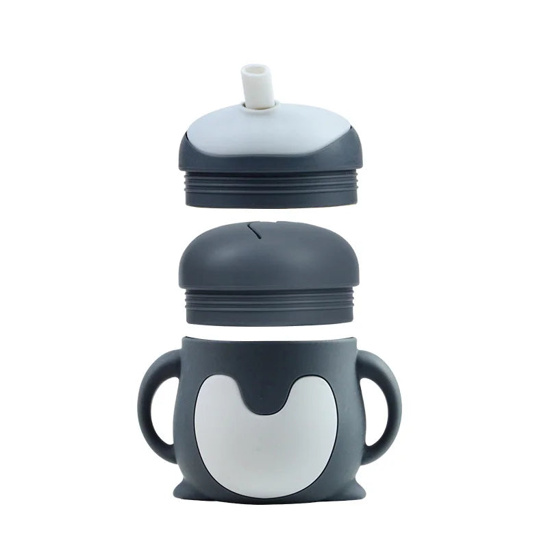 Cartoon Shaped Silicone Sippy cup for Newborn