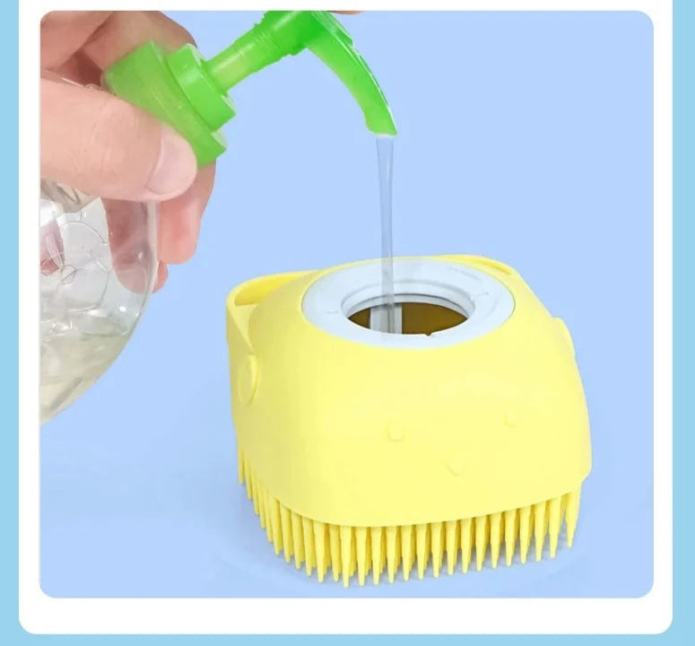 Soft Silicone Body Scrubber with soap dispenser