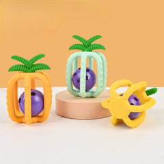 Silicone Pineapple Teething Rattle Toy