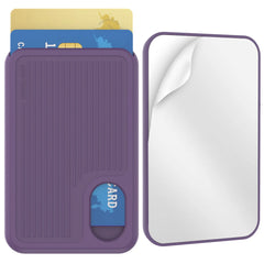 Burgundy Silicone Phone Wallet for back of iPhone 14/13/12