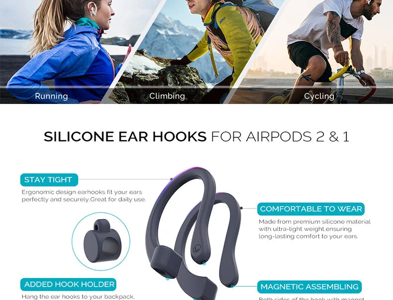 Silicone AirPods 1/2/3 AirPods Pro 1/2 Ear Hooks
