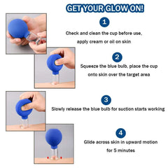 4 Set Glass Suction Cups with Silicone Balls