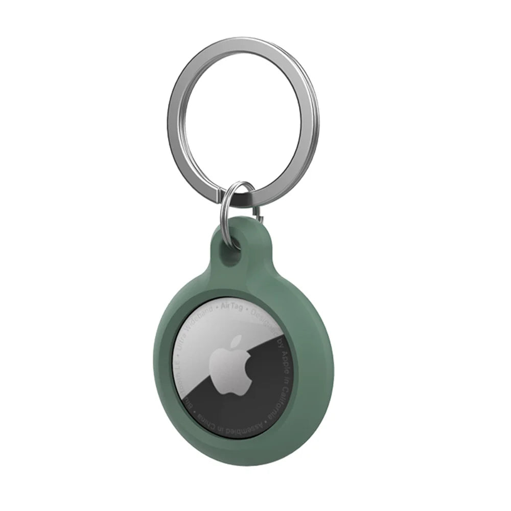 Dark Green Silicone Best Waterproof AirTag Case Pendant