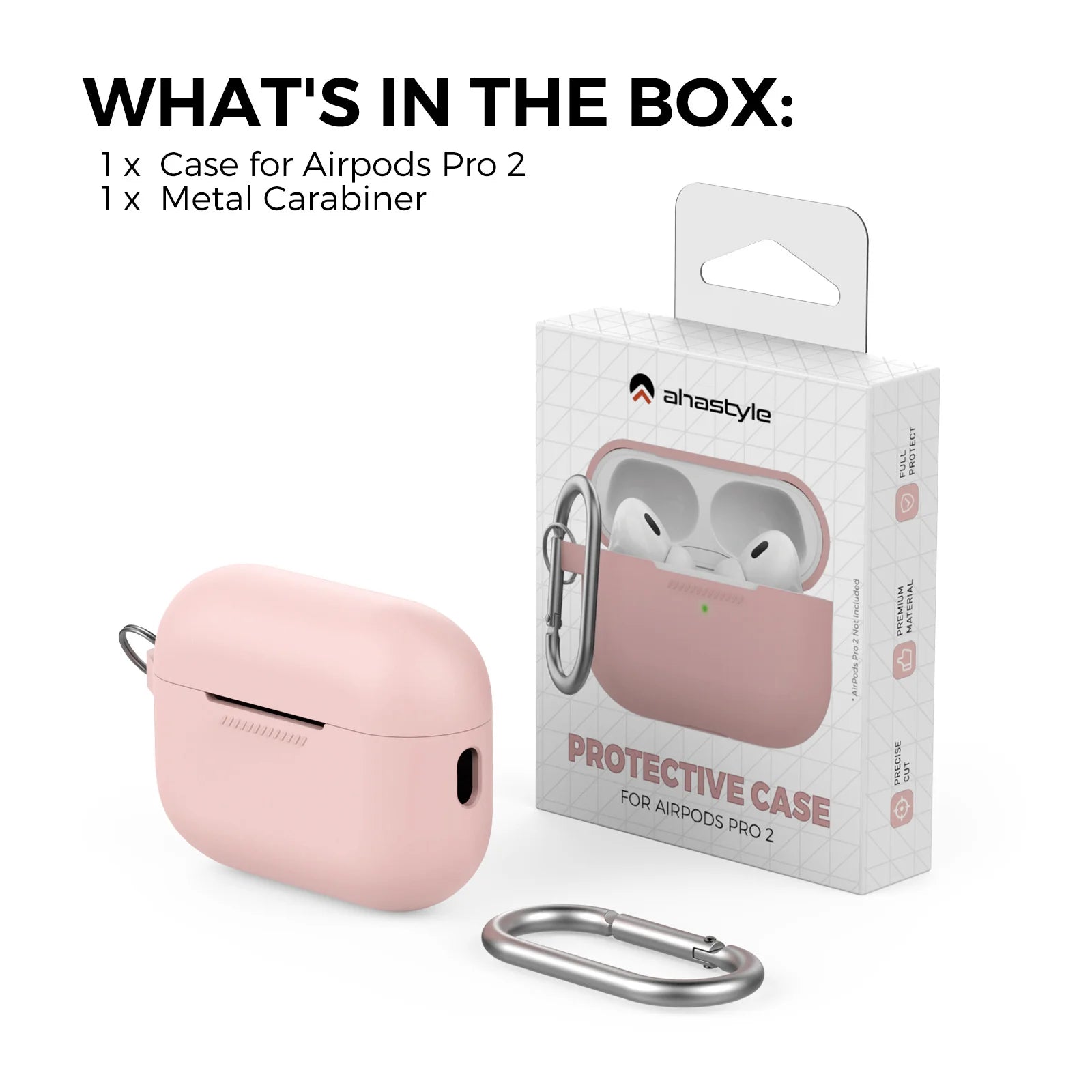 Pink Silicone AirPods Pro 2 Case for Second Generation