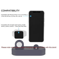 Silicone 2 in 1 Charging Dock for iWatch and iPhone