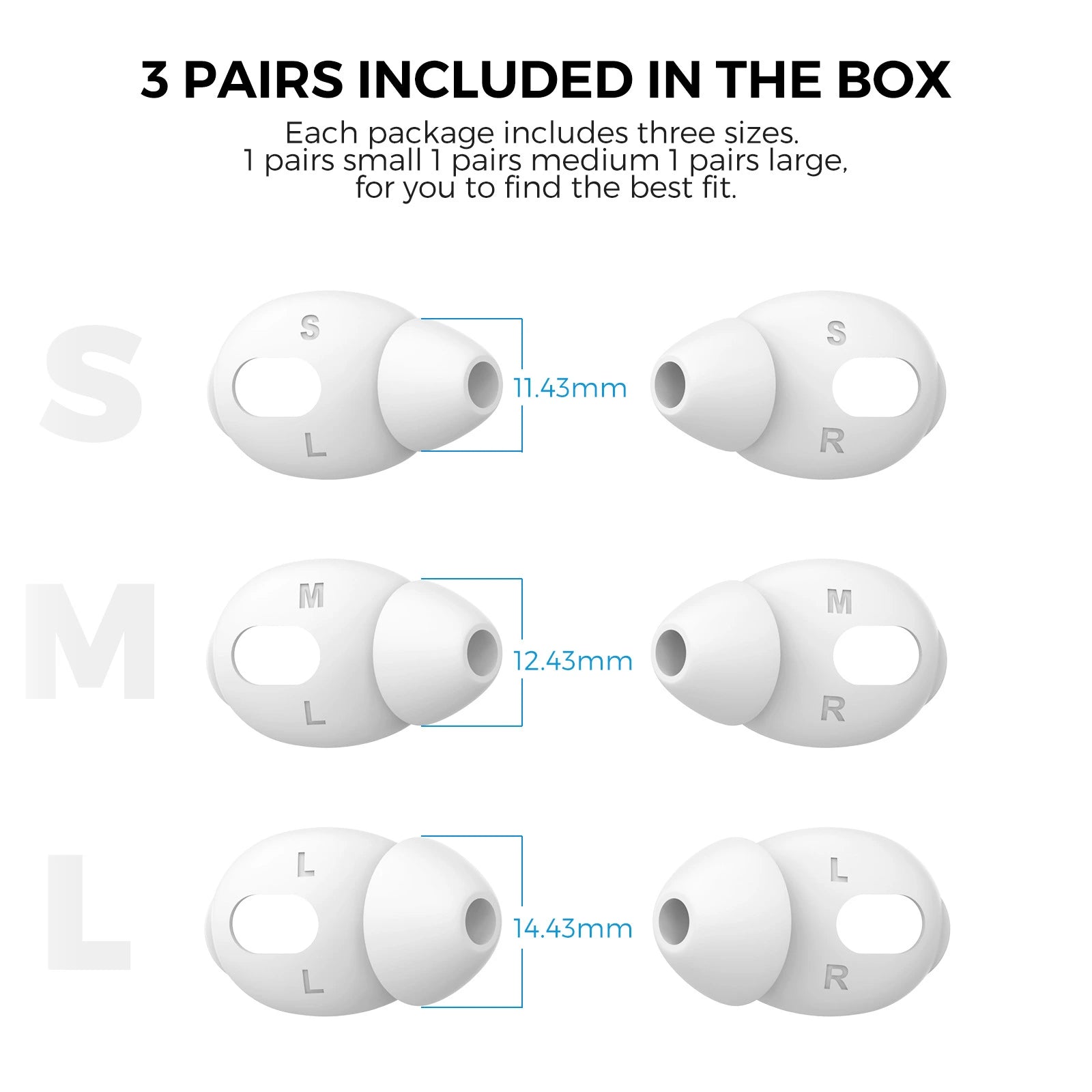 Apple Silicone AirPod Case with 3 Pairs of Ear Pads