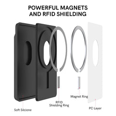 Silicone Magnetic Wallet Card for Apple iPhone