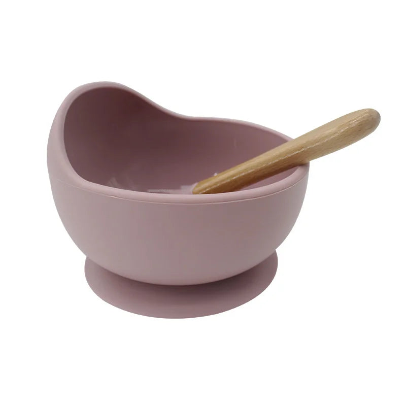 violet 2-piece Baby Feeding Set | Baby Solid Food Bowl and Spoon