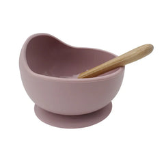 violet 2-piece Baby Feeding Set | Baby Solid Food Bowl and Spoon