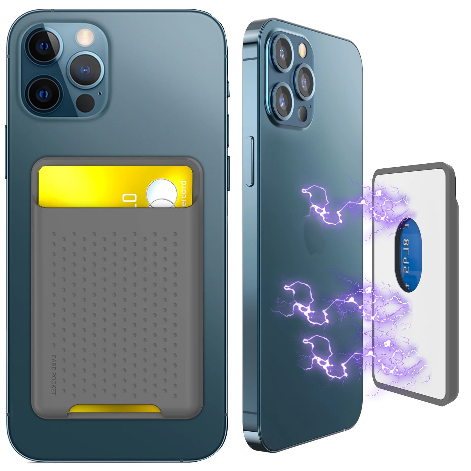 Magnetic iPhone x Card Holder Case Compatible with iPhone 12