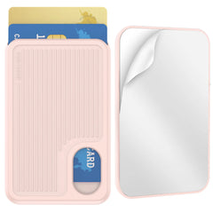 pink Silicone Phone Wallet for back of iPhone 14/13/12