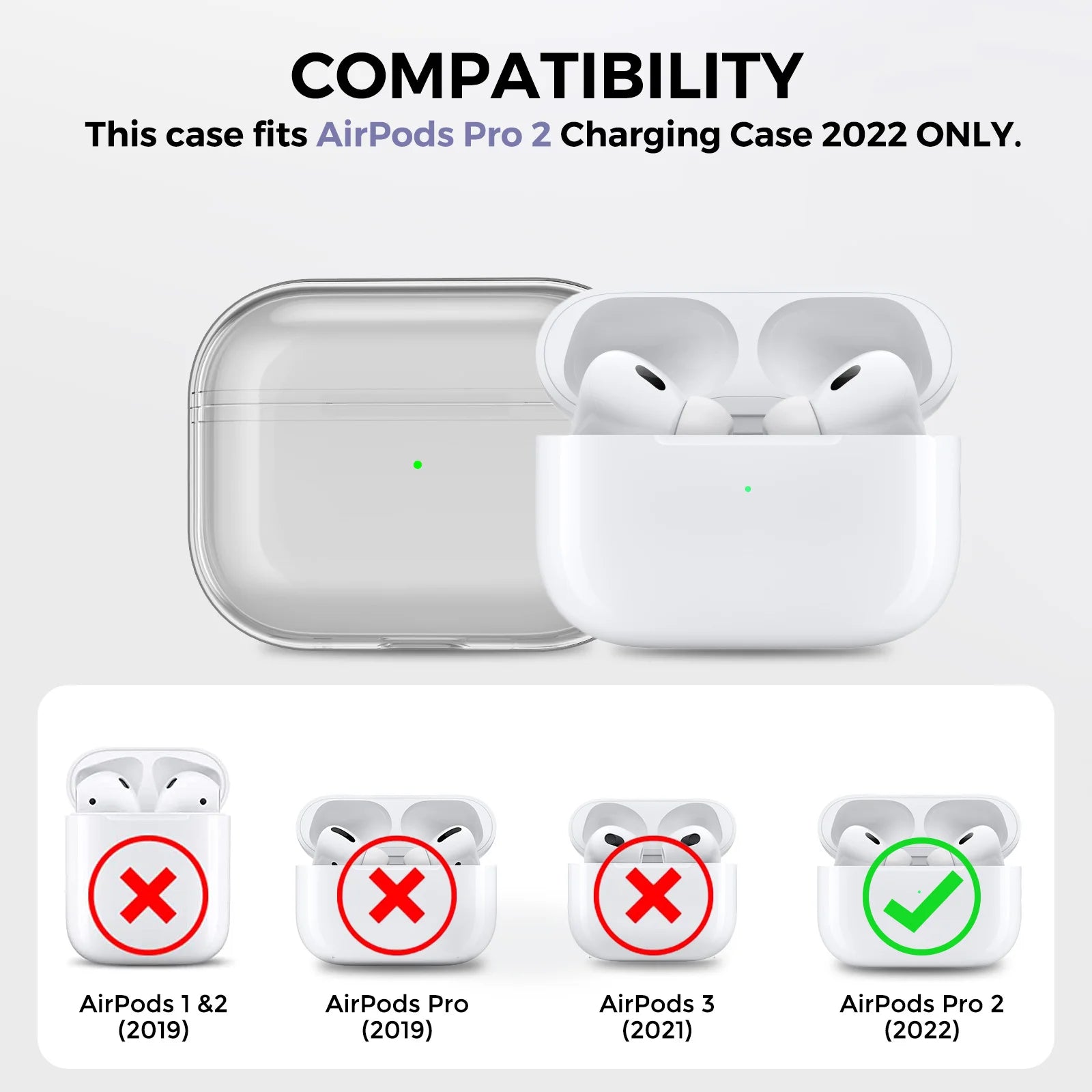 AirPods Pro 2 TPU Transparent Protective Case