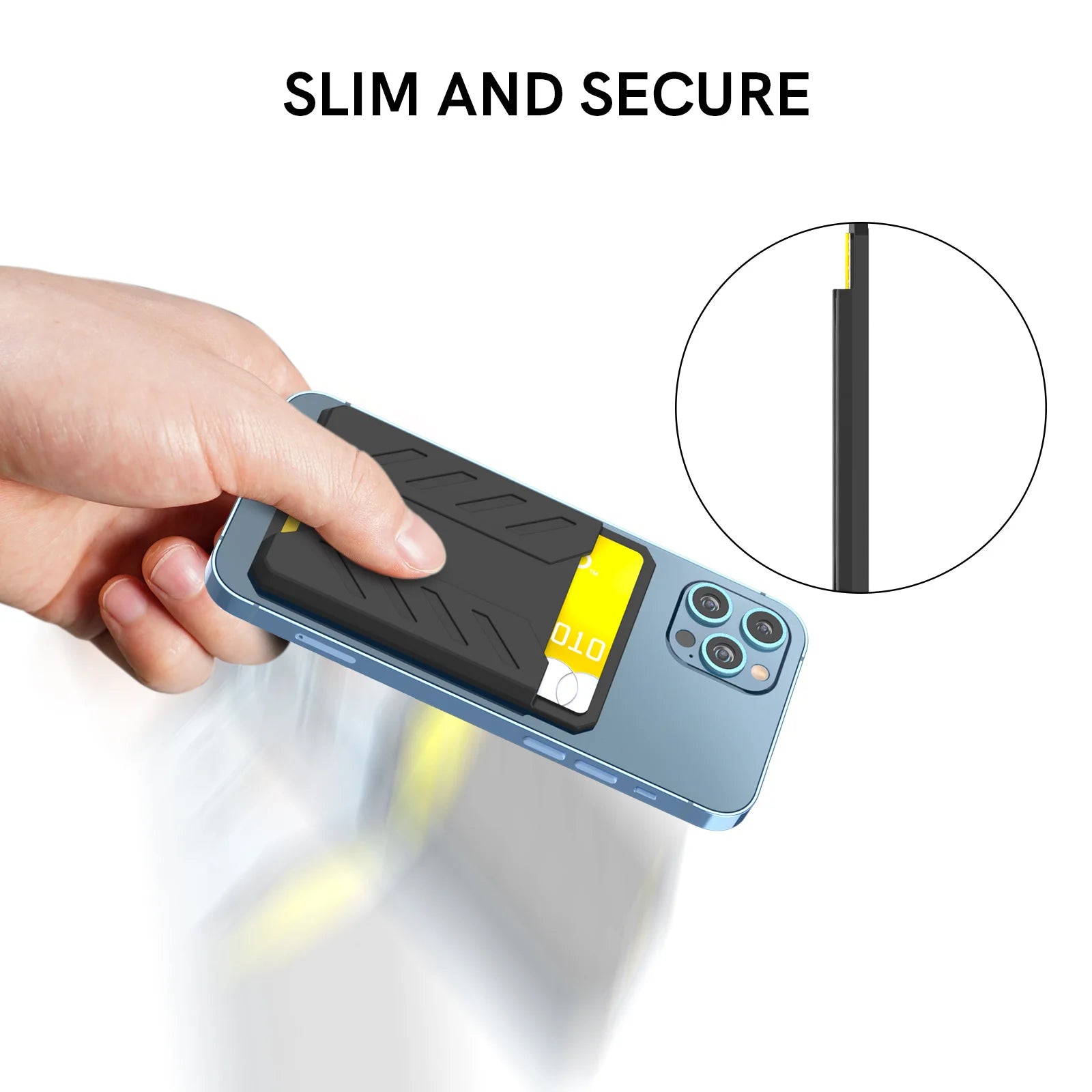 Silicone Magnetic Wallet Card for Apple iPhone