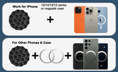 Magnetic Suction Cup Phone Holder for iPhone 15, 14, 13, and 12 Series