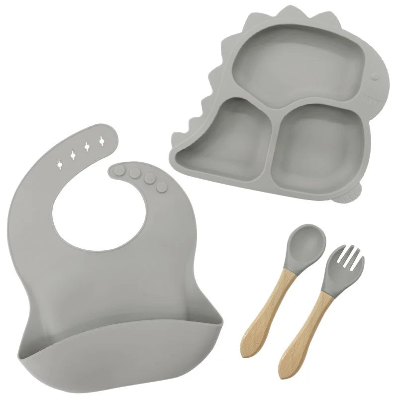 Dino Silicone Baby Feeding Set | Best Baby Utensils