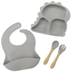 Dino Silicone Baby Feeding Set | Best Baby Utensils