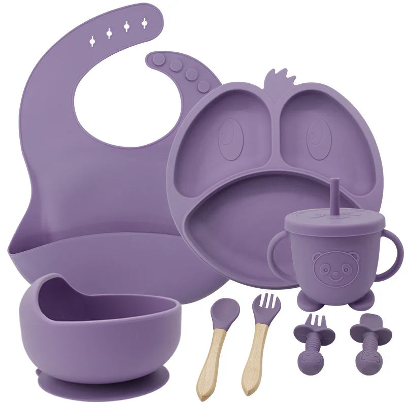 9-piece Silicone Baby Feeding Set | Best Baby Utensils