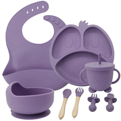 9-piece Silicone Baby Feeding Set | Best Baby Utensils