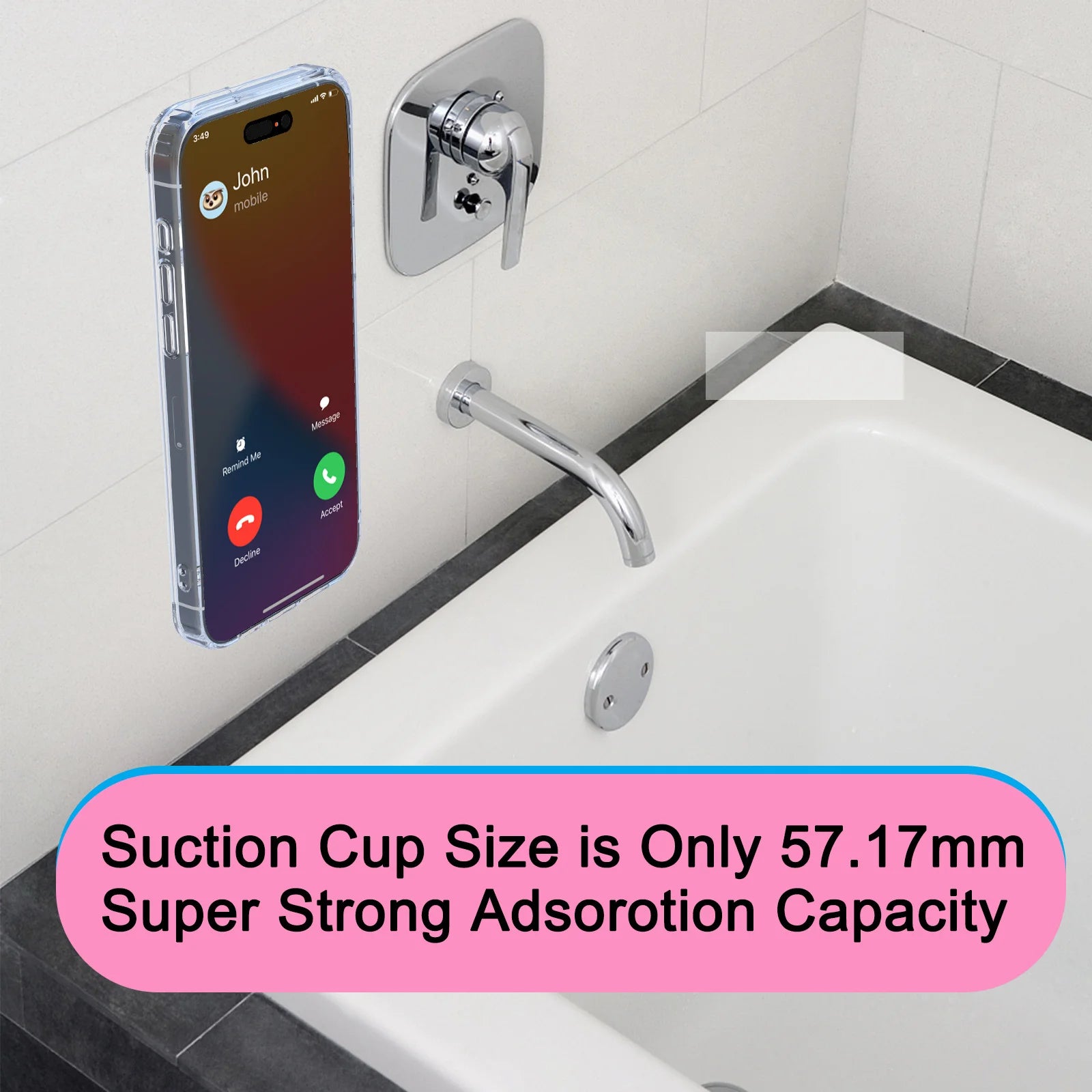 Magnetic Suction Cup Phone Holder for iPhone 15, 14, 13, and 12 Series