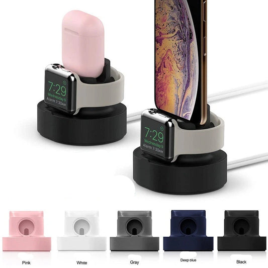 3 in 1 Silicone Apple Watch Phone Pods Charger