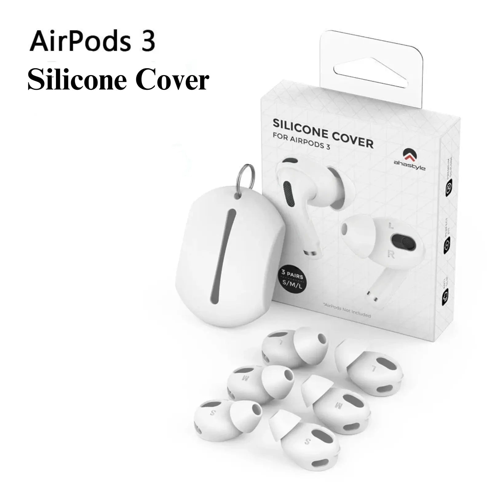 Apple Silicone AirPod Case with 3 Pairs of Ear Pads