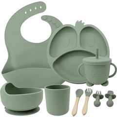 9-piece Silicone Baby Feeding Set | Best Baby Utensils