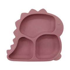 1 piece light brown Dino Silicone Baby Feeding Set | Best Baby Utensils