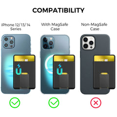 Silicone Magnetic Phone Wallet Card Holder Compatible with Apple