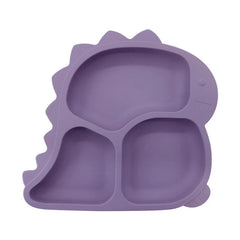 1 piece Burgundy Dino Silicone Baby Feeding Set | Best Baby Utensils