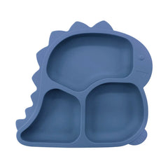 1 piece Dark Blue Dino Silicone Baby Feeding Set | Best Baby Utensils