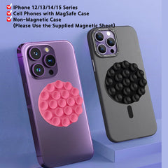 Magnetic Suction Cup Phone Holder for iPhone 15, 14, 13, and 12 Series